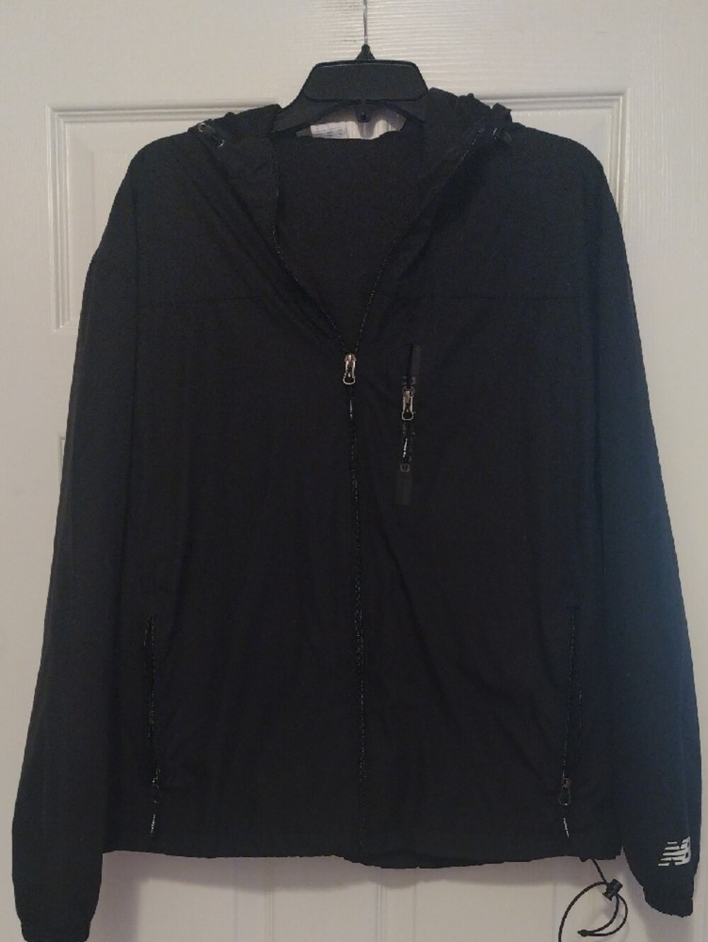 New Balance Black Hooded Raincoat